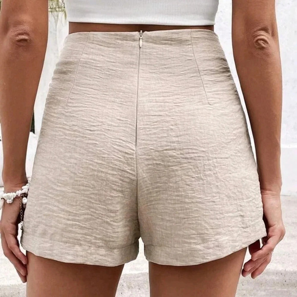Apricot Boho Women's Waist Tie Shorts - Picture 6 of 6